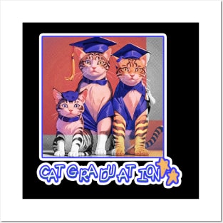 Cat Graduation Posters and Art